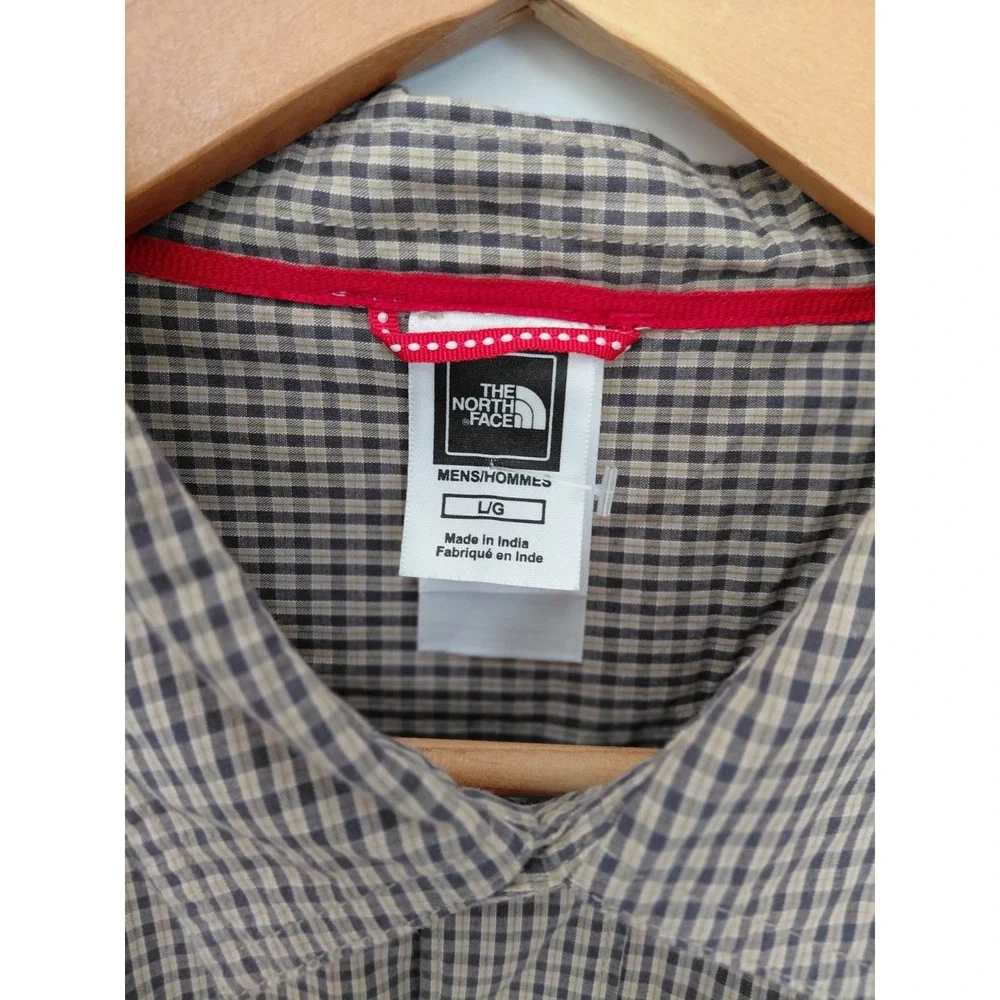 The‎ North Face Long Sleeve Button-Up Collared Pocket Plaid Shirt Size L